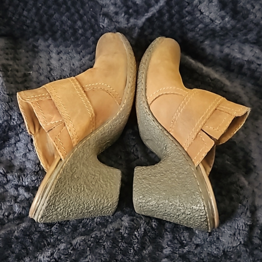 NEW BOC Born Clogs shoes Mules 9 COMFORT heel leather buckle Rustic Western - Picture 4 of 13